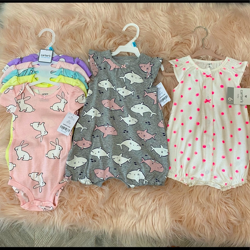 Carter’s bundle- all NWT onesies/ rompers sz6-9 months